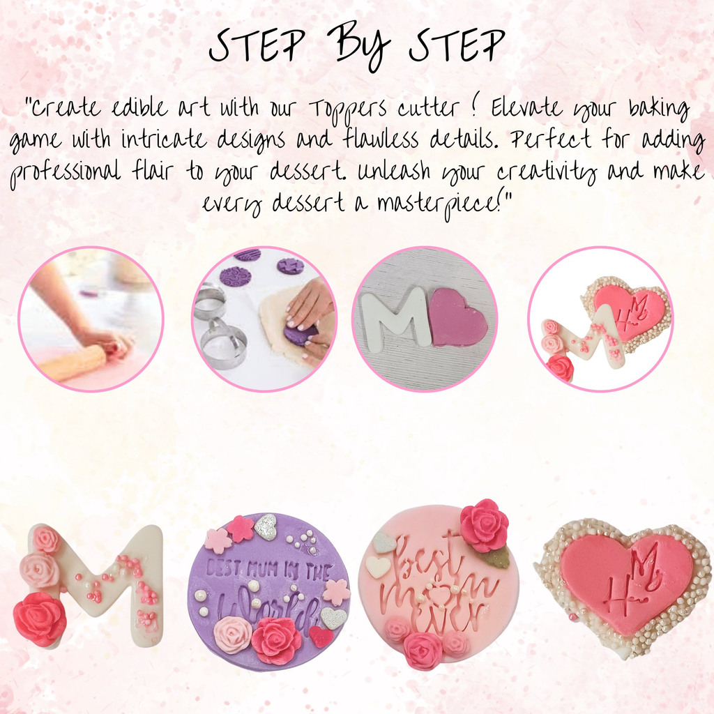 Confect Toppers Cutters | Best Mom Ever Topper Cutter | Fondant Cutter | (MDay-Cutters-06) | Grab2Buy