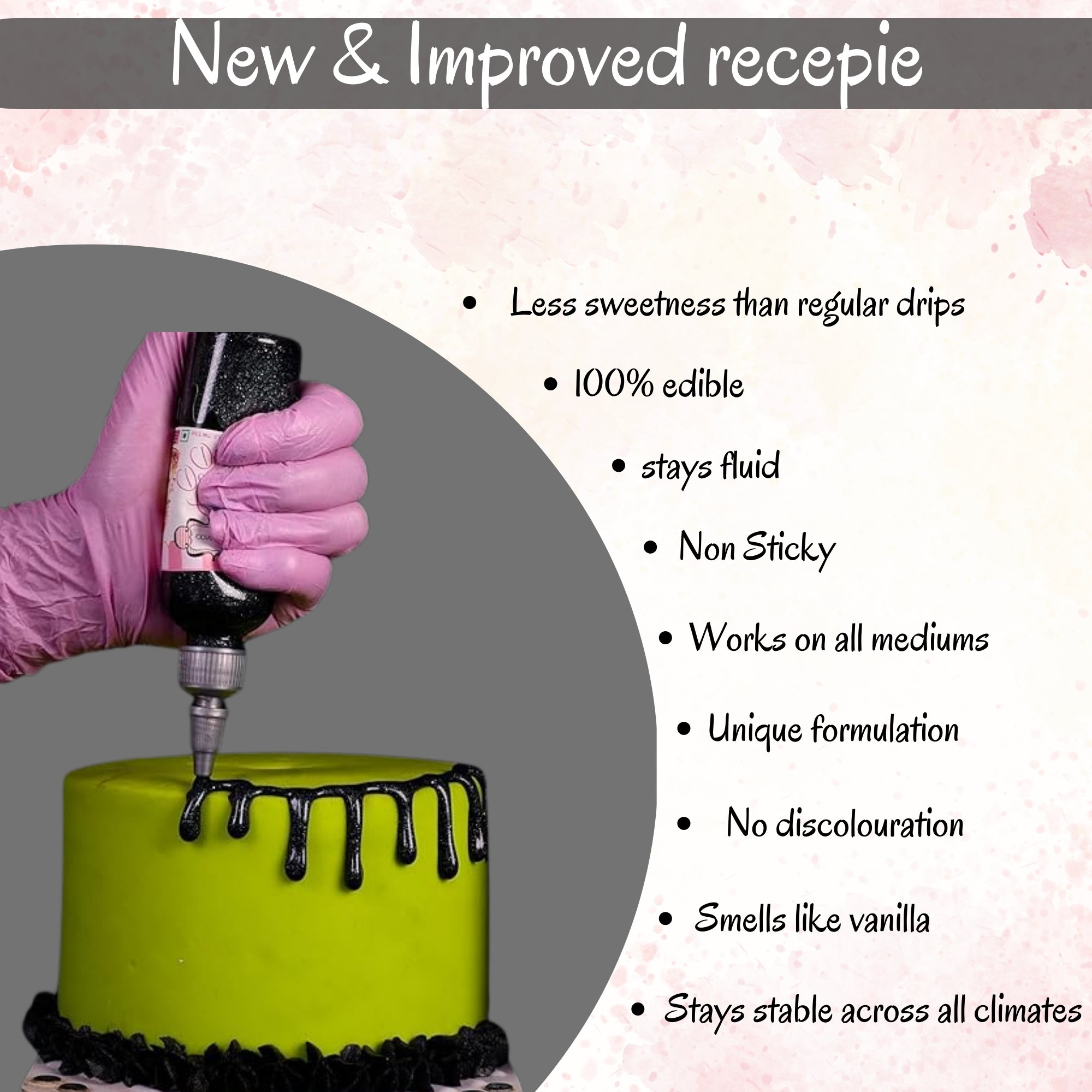 Confect Beaming Black | Edible Drips | Grab2Buy