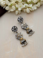 trueBrowns Silver Gold Tone Kundan Earrings | Grab2Buy