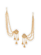 Shining Diva Gold-Polished Taselled Classic Jhumkas | Grab2Buy