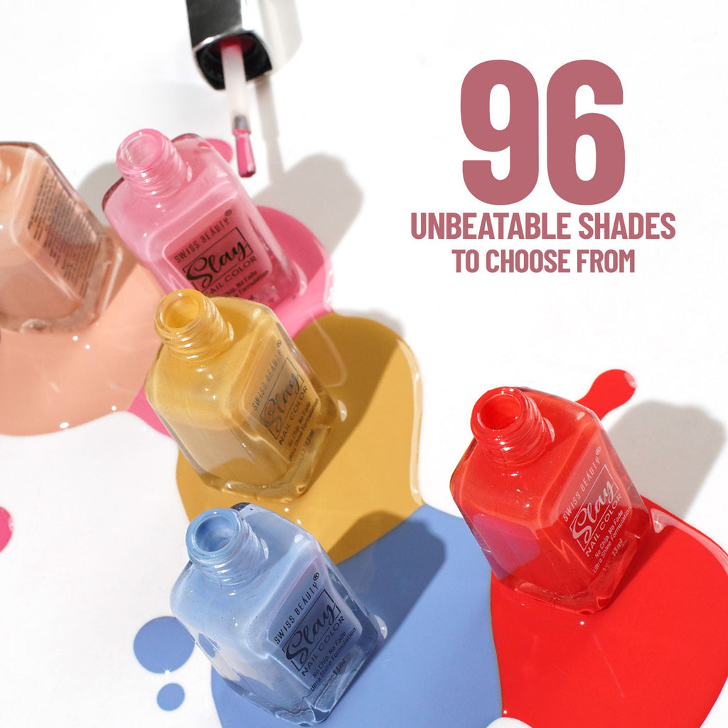 Swiss Beauty Slay Nail Color With Ultra Shine Formulation - 73 Deep Mahogany