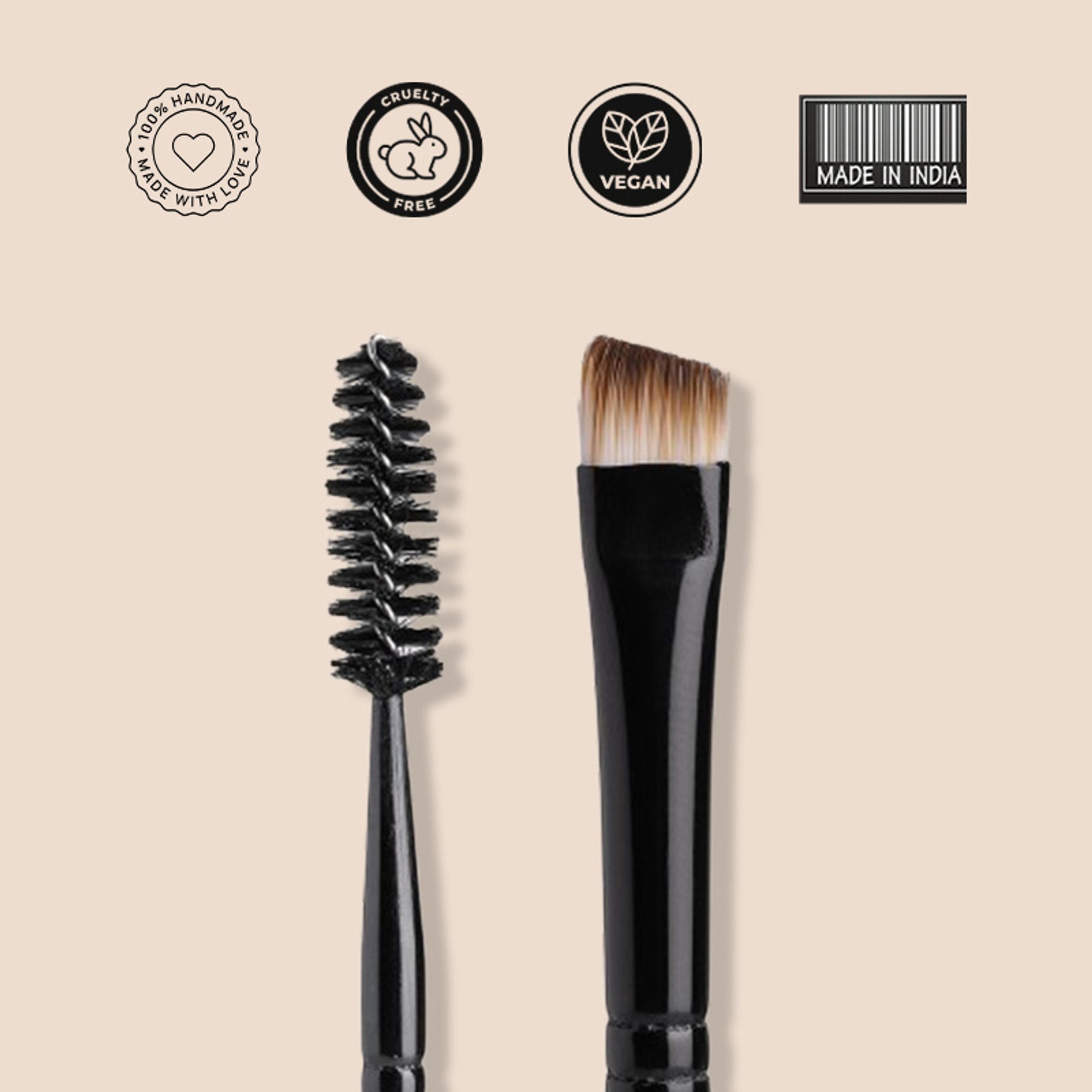 CUFFS N LASHES Fine Angled Brow Brush & Spoolie - E002 | Grab2Buy