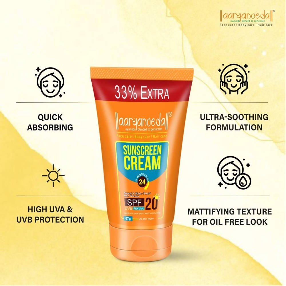Aaryanveda Sunscreen Cream (SPF-20) | Grab2Buy