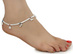 AanyaCentric Gold-Polished Mangalsutra Pendant Earring Set & Silver Plated Anklet | Grab2Buy