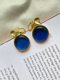 Joban Fashion Monalisa Stone Elephant Shape Golden Stud Earring | Grab2Buy