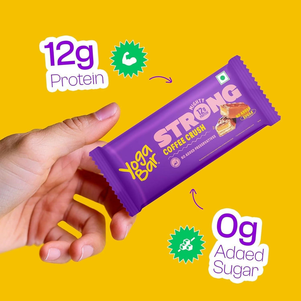 Yoga Bar Strong Coffee Crush Mighty Protein Bar