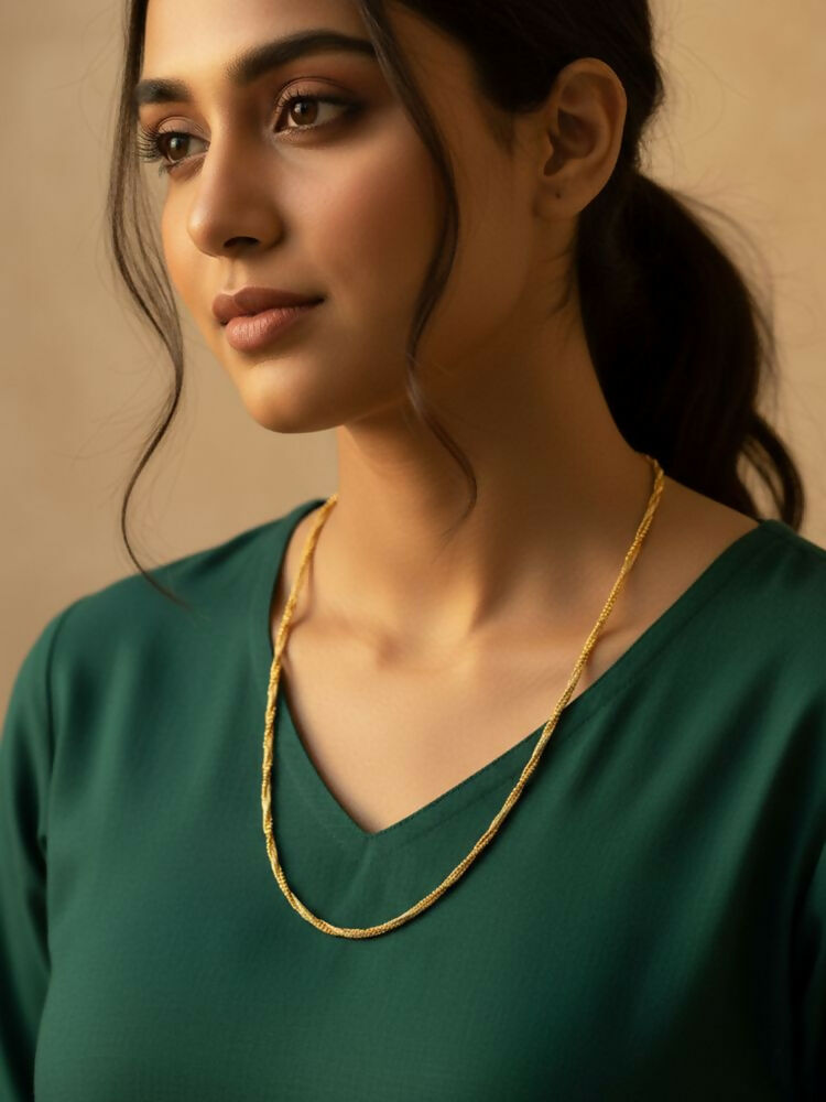 NVR Women Gold Plated Handcrafted Minimal Chain | Grab2Buy