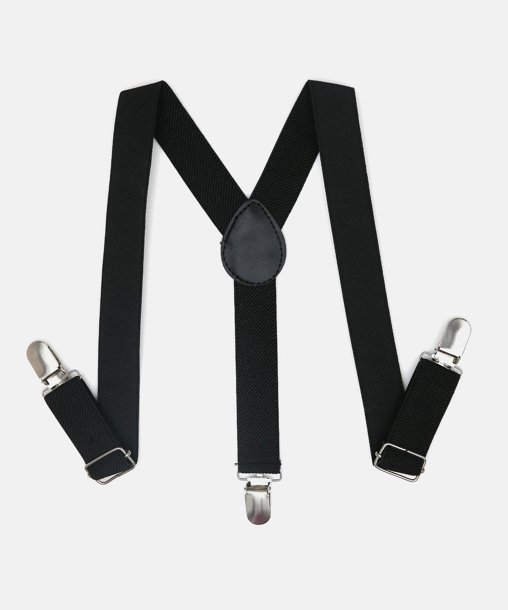 Manet Boys Solid Suspenders - Black | Grab2Buy