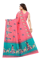 Vamika Pink Kalamkari With Jhalar Khadi Silk Saree | Grab2Buy