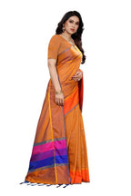 Vamika Orange Cotton Silk Weaving Saree (Binita Orange) | Grab2Buy
