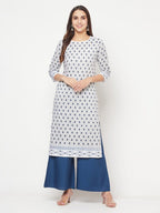 Aniyah Rayon Flared Slip-On Blue Palazzo | Grab2Buy