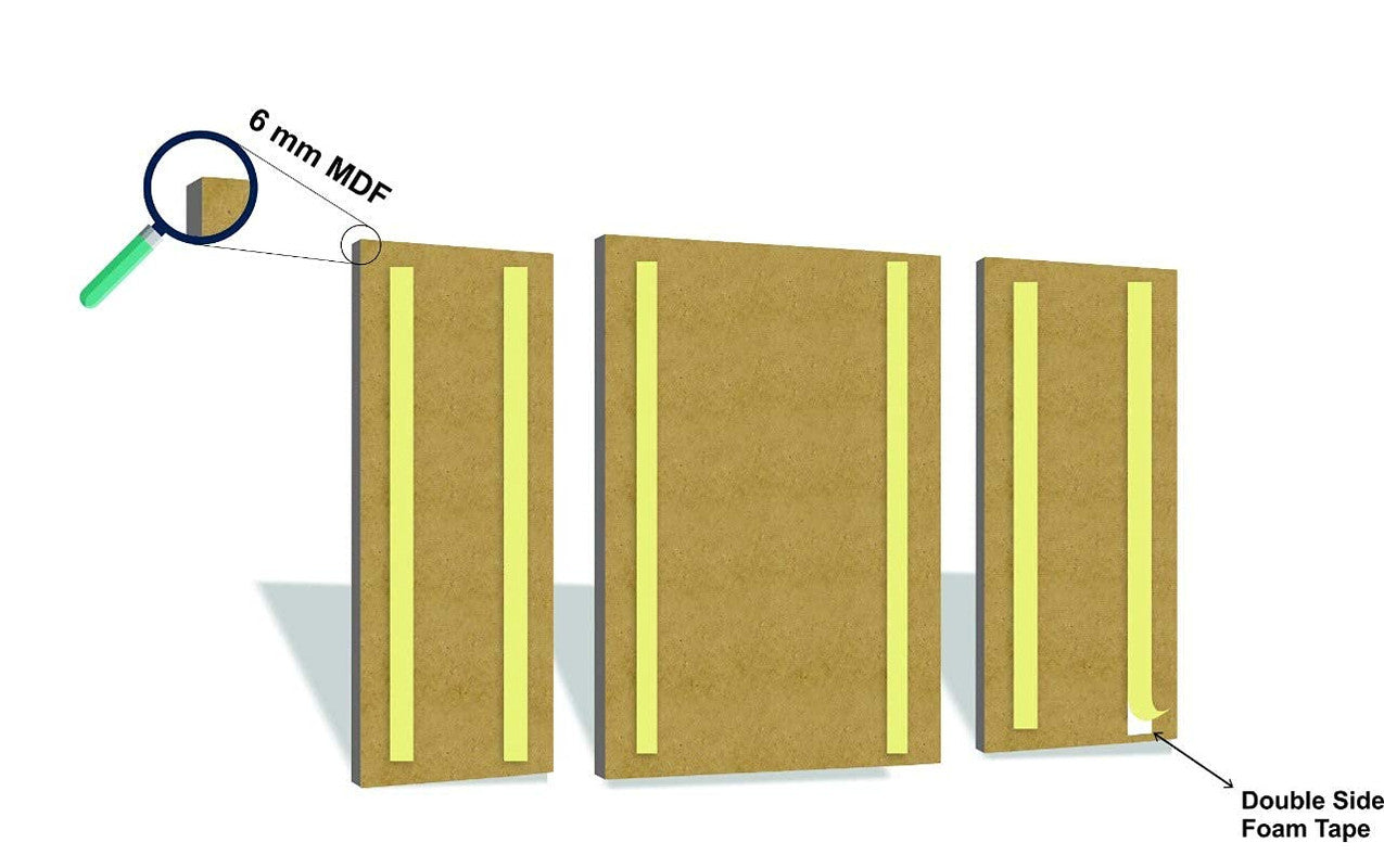 Tehzeeb Creations Set Of 3 Digital Wall Painting | Grab2Buy