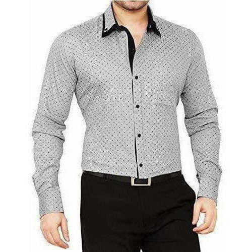 Men's Cotton Casual Polka Printed Shirt | Grab2Buy