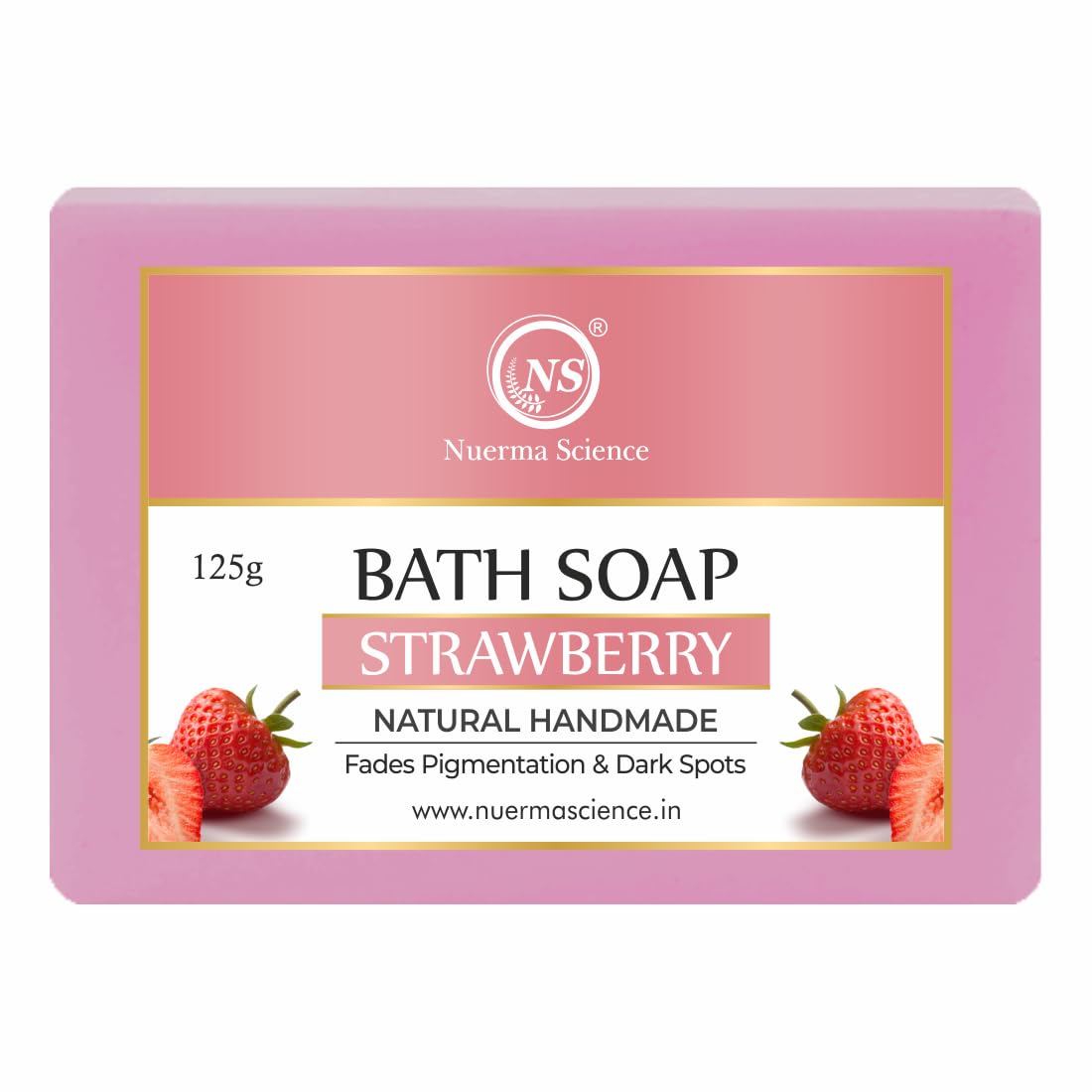 Nuerma Science Strawberry Bath Soap | Fades Pigmentation & Dark Spots | Grab2Buy