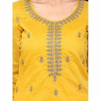 Yellow Chanderi Cotton Dress Material | Grab2Buy