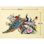 Multi color Peacock Birds Nature Wall Sticker - Model 2