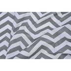 Cotton Double Bedsheet with 2 Pillow Covers - Modern White and Grey