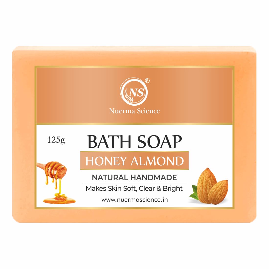 Nuerma Science Honey Almond Bath Soap | Nourishes & Softens Skin | Grab2Buy