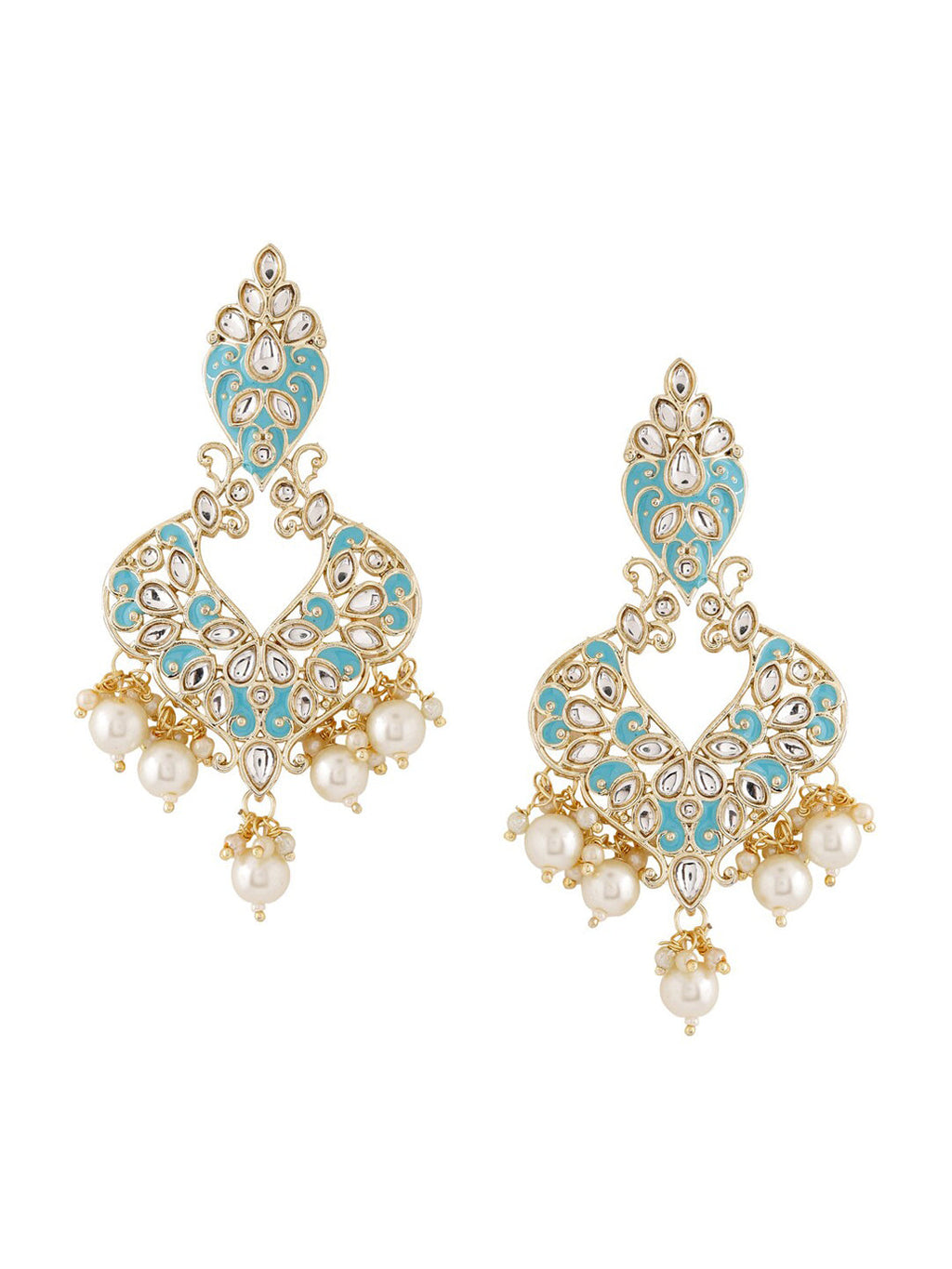 Shoshaa Turquoise Blue Contemporary Drop Earrings For Women | Grab2Buy