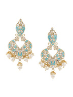 Shoshaa Turquoise Blue Contemporary Drop Earrings For Women | Grab2Buy