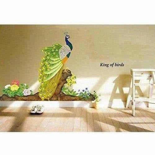 Multicolor - Decals Design Peacock Bird Wall Sticker | Grab2Buy