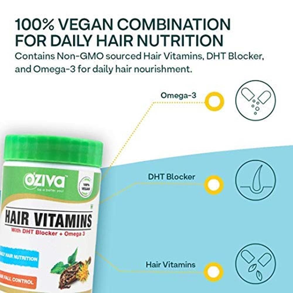 OZiva Hair Vitamins (With Biotin, Iron & Vitamin E) | Grab2Buy