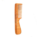 Ivory Natural Handle Kacchi Neem Comb For Gentle Detangling & Scalp Nourishment For Hair