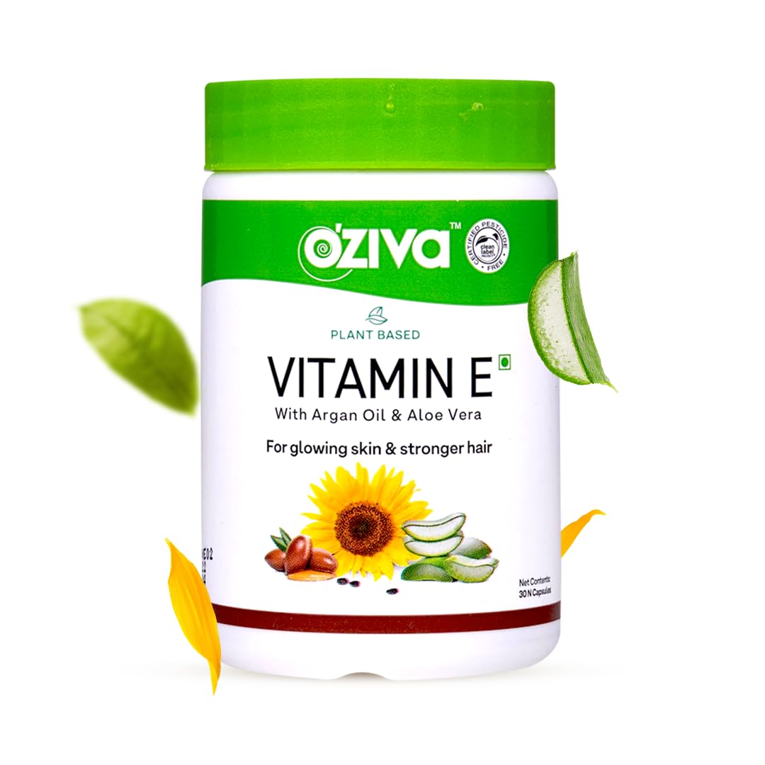 OZiva Plant Based Natural Vitamin E (With Argan oil + Aloe vera) | Grab2Buy