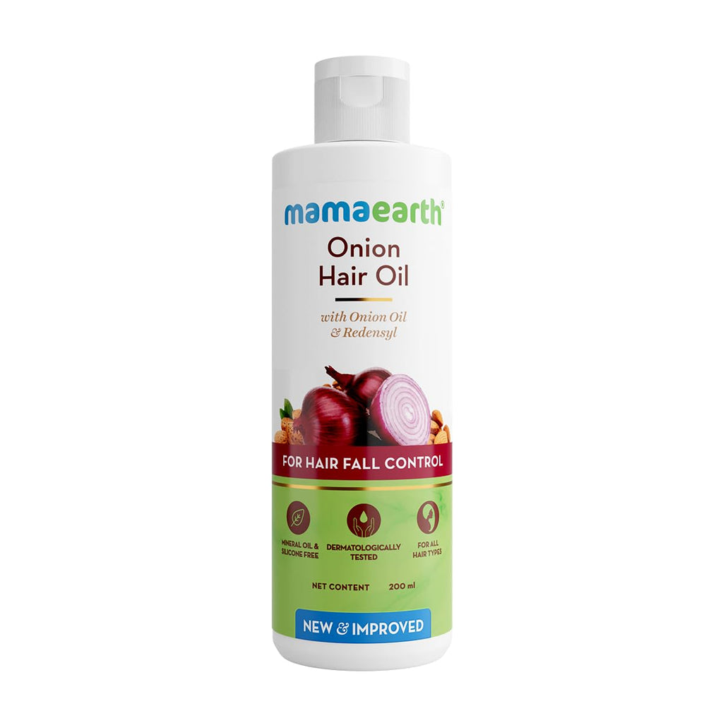 Mamaearth Onion Hair Oil With Onion & Redensyl For Hair Fall Control | Grab2Buy