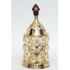 Brass Akhand Diya -Diamond Crystal Deepak - Oil Lamp | Grab2Buy