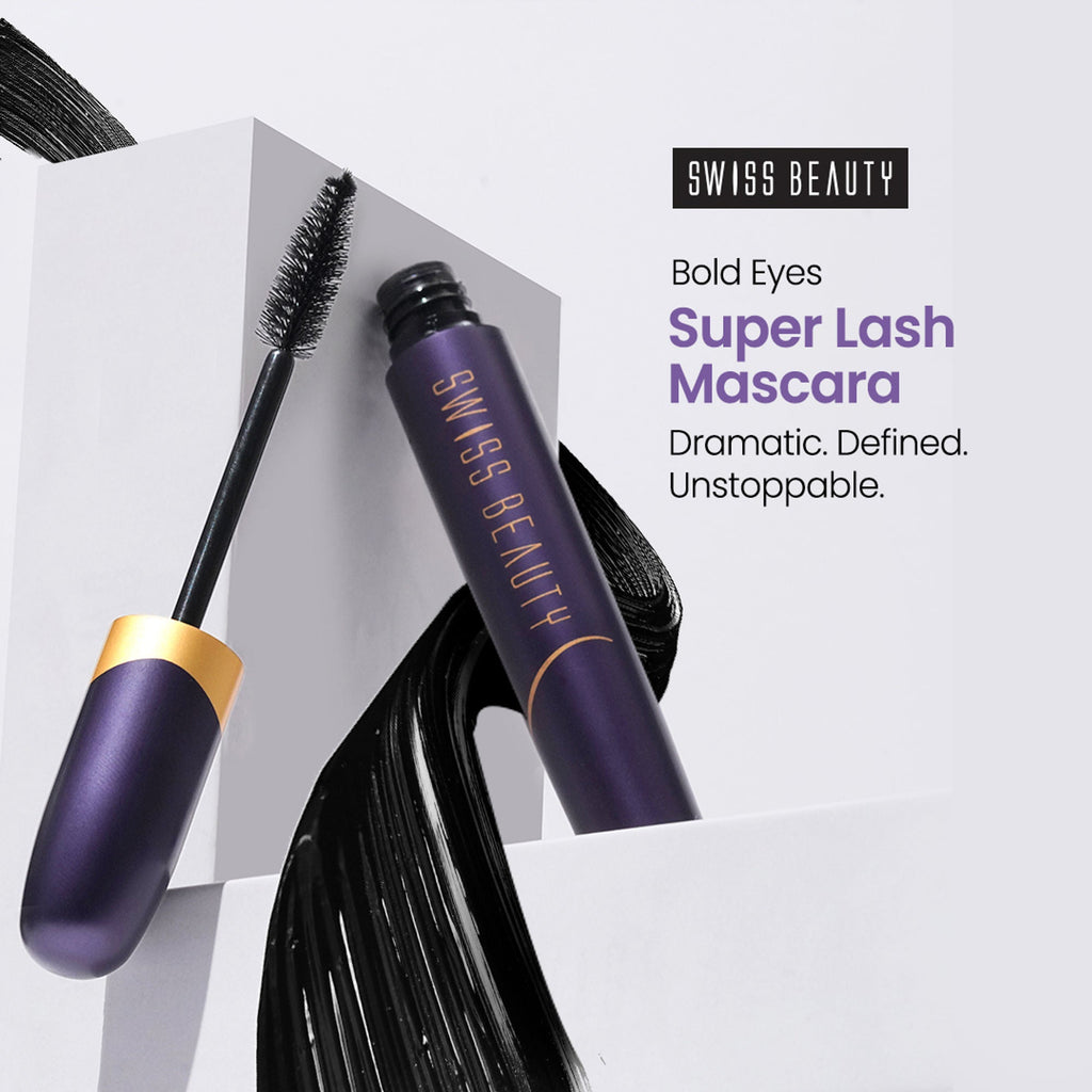 Swiss Beauty Bold Eyes Super Lash Mascara Waterproof - Black | Grab2Buy