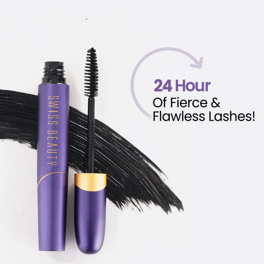 Swiss Beauty Bold Eyes Super Lash Mascara Waterproof - Black | Grab2Buy