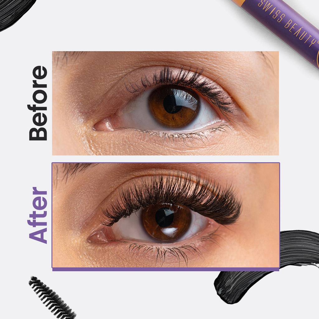 Swiss Beauty Bold Eyes Super Lash Mascara Waterproof - Black | Grab2Buy