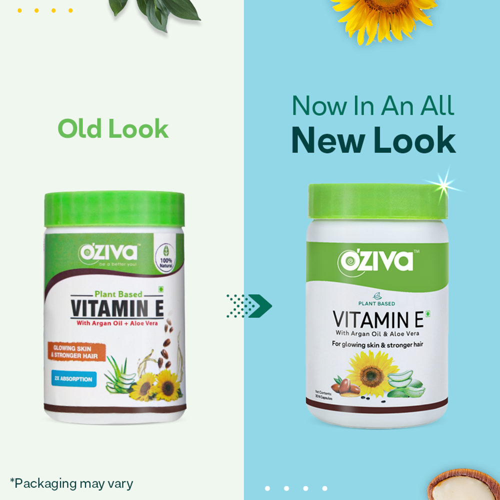 OZiva Plant Based Natural Vitamin E (With Argan oil + Aloe vera) | Grab2Buy