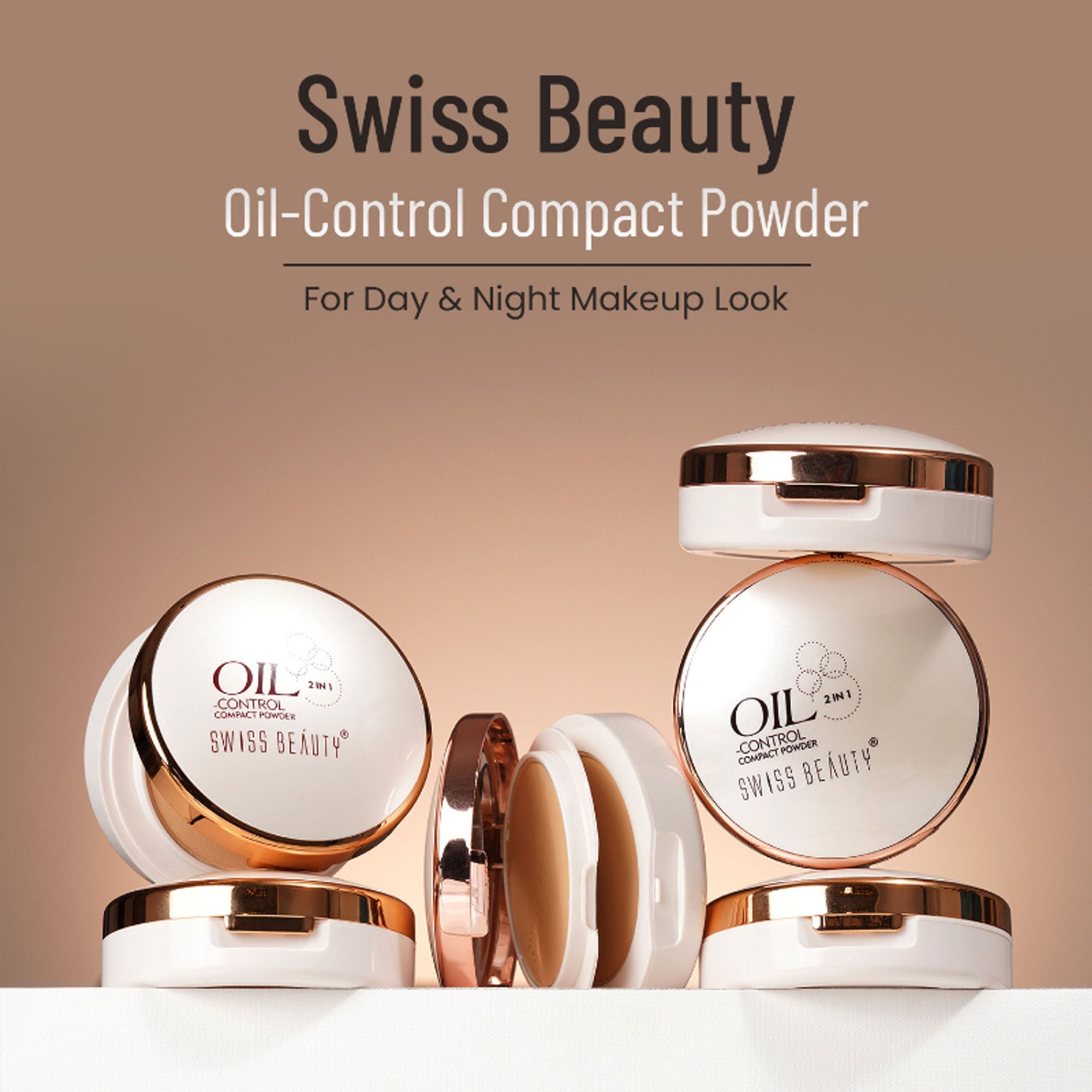 Swiss Beauty Oil Control Compact Powder - 04 Skin Beige | Grab2Buy