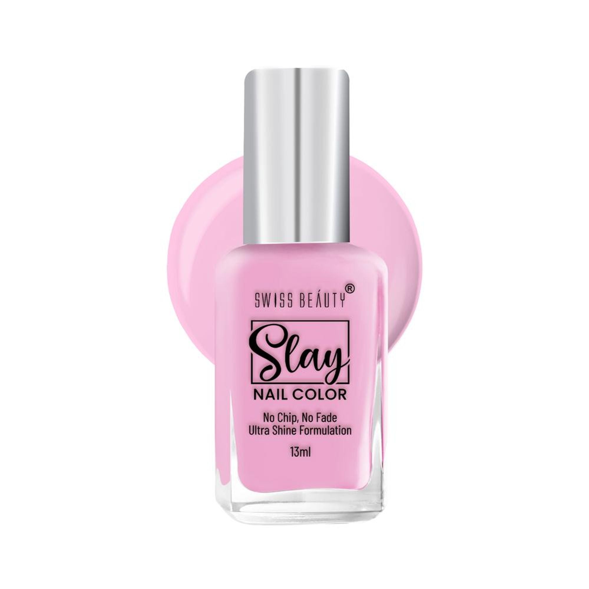 Swiss Beauty Slay Nail Color Ultra Shine Formulation - 03 Dreamy Pink | Grab2Buy