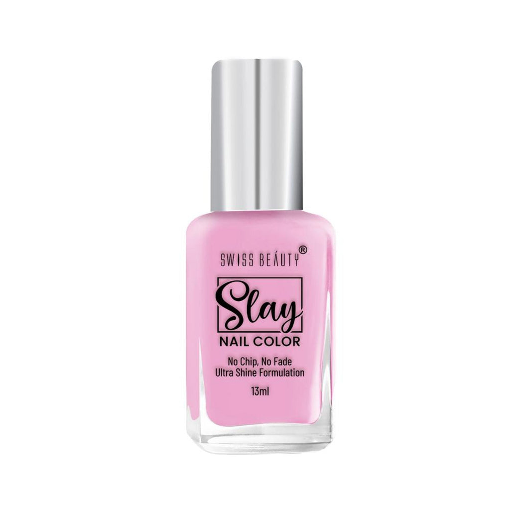 Swiss Beauty Slay Nail Color Ultra Shine Formulation - 03 Dreamy Pink | Grab2Buy