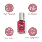 Swiss Beauty Slay Nail Color Ultra Shine Formulation - 26 Grey Stone | Grab2Buy