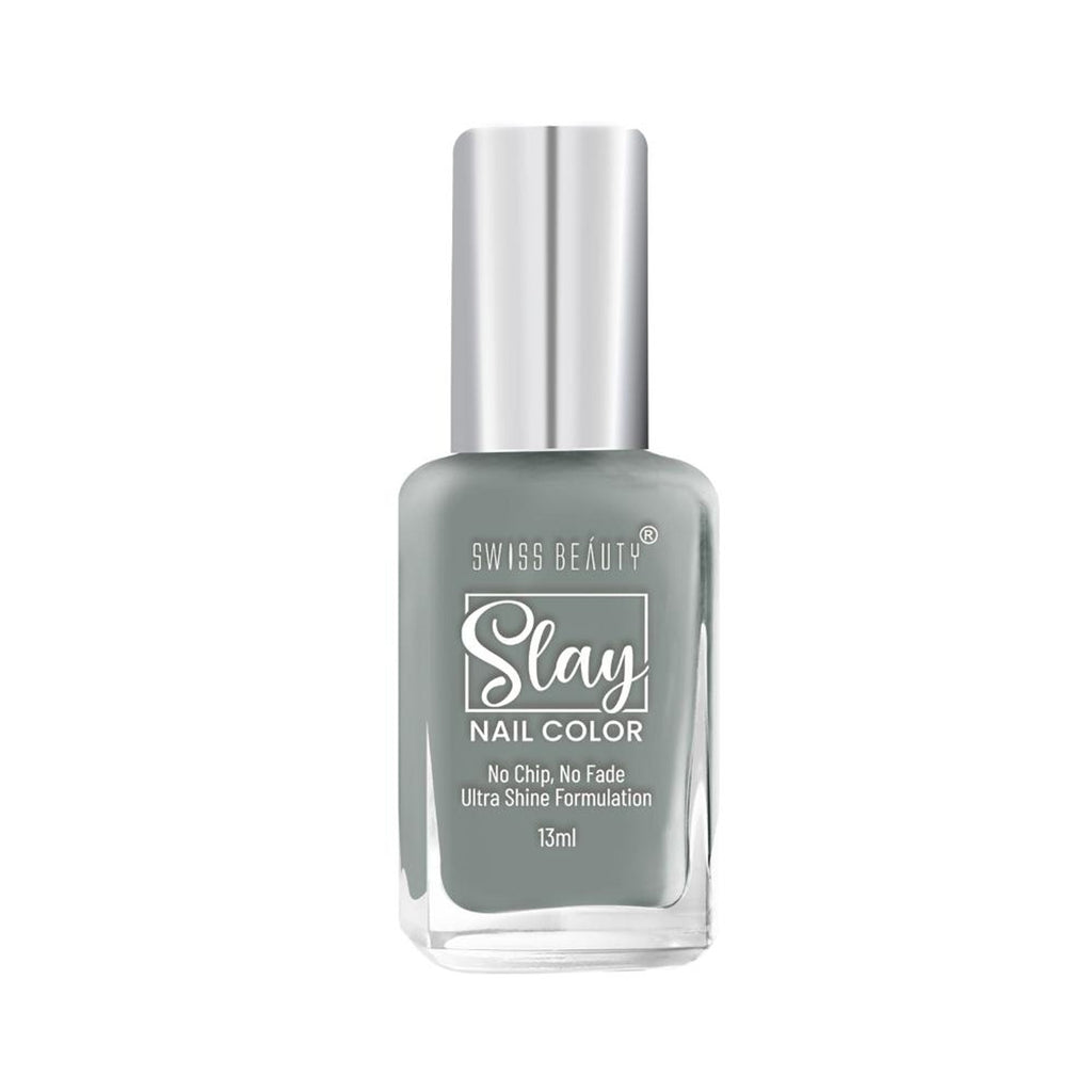 Swiss Beauty Slay Nail Color Ultra Shine Formulation - 26 Grey Stone | Grab2Buy