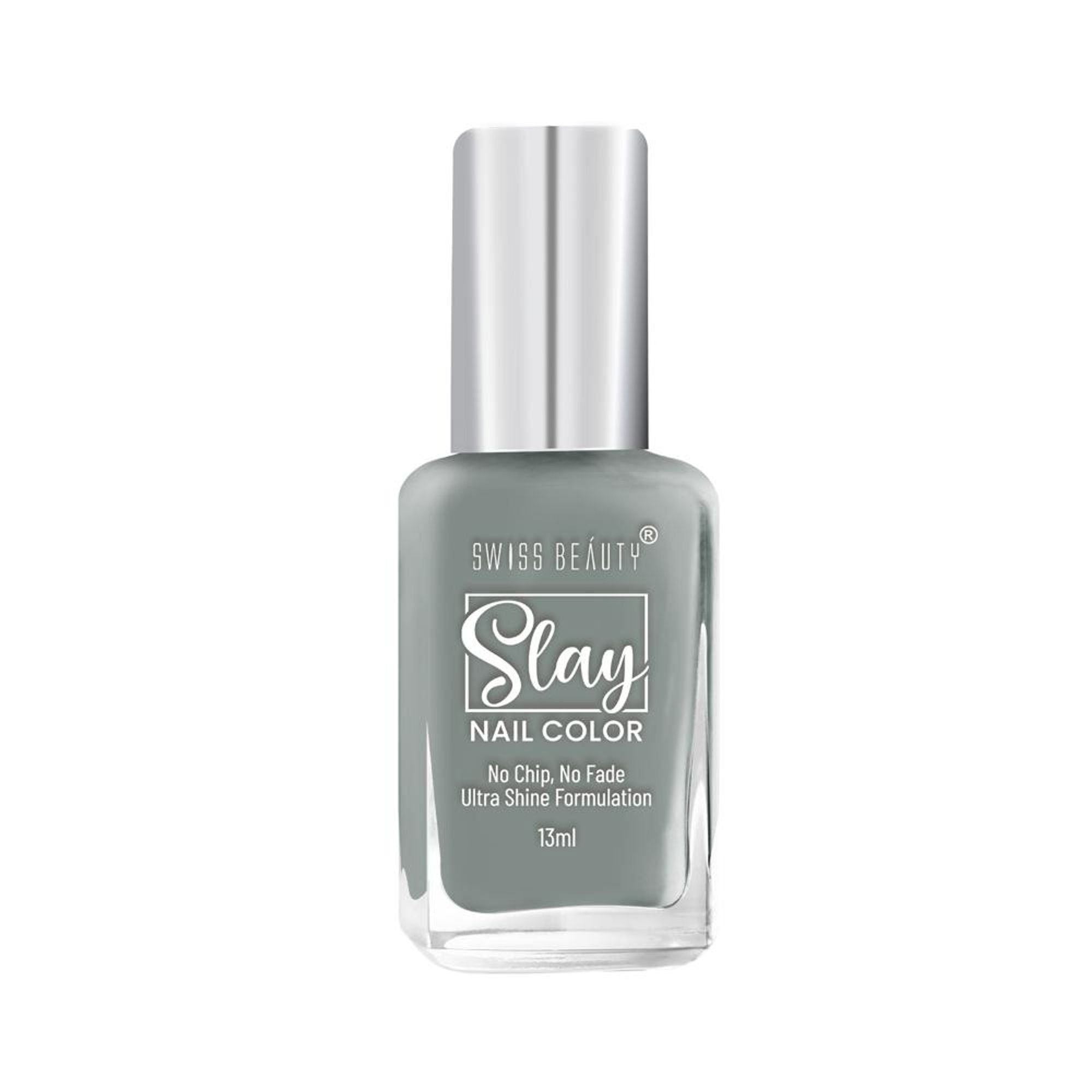 Swiss Beauty Slay Nail Color Ultra Shine Formulation - 26 Grey Stone | Grab2Buy