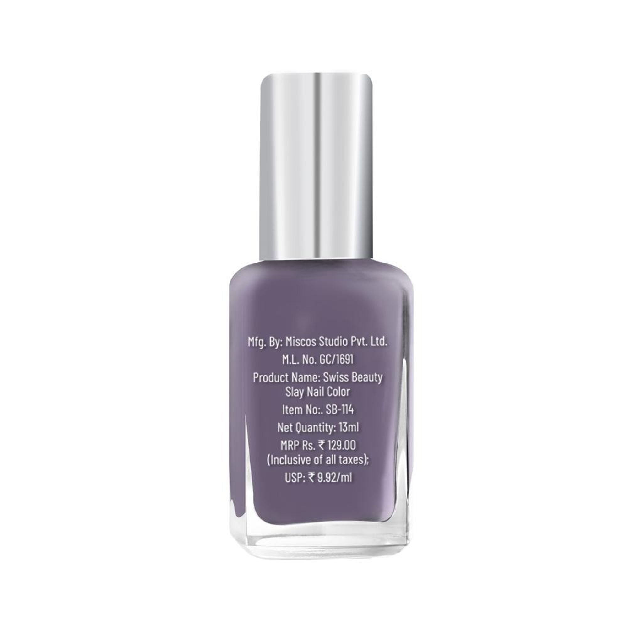 Swiss Beauty Slay Nail Color Ultra Shine Formulation - 40 Grape | Grab2Buy