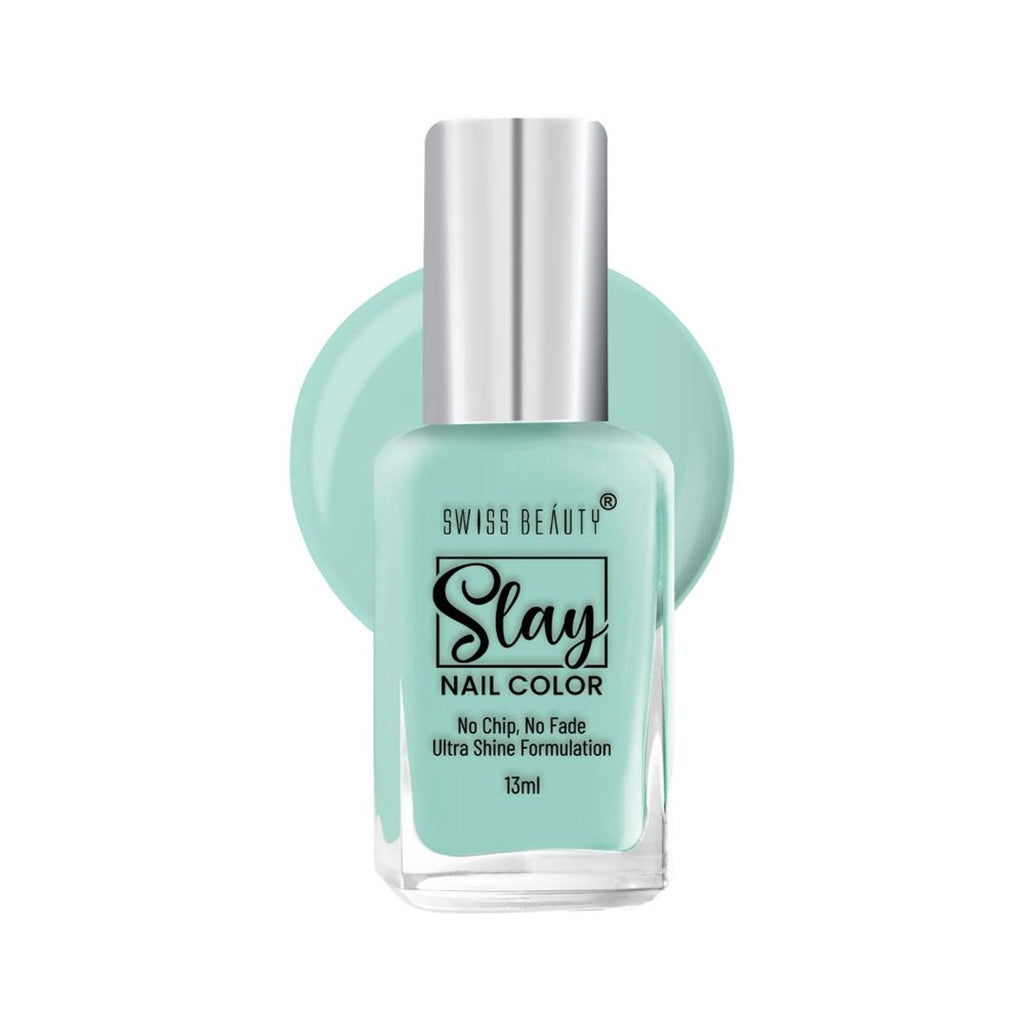 Swiss Beauty Slay Nail Color Ultra Shine Formulation - 43 Tropical Green | Grab2Buy