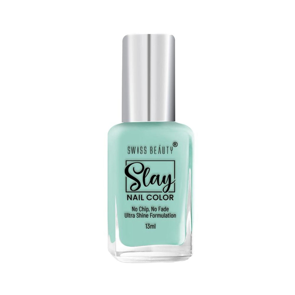 Swiss Beauty Slay Nail Color Ultra Shine Formulation - 43 Tropical Green | Grab2Buy