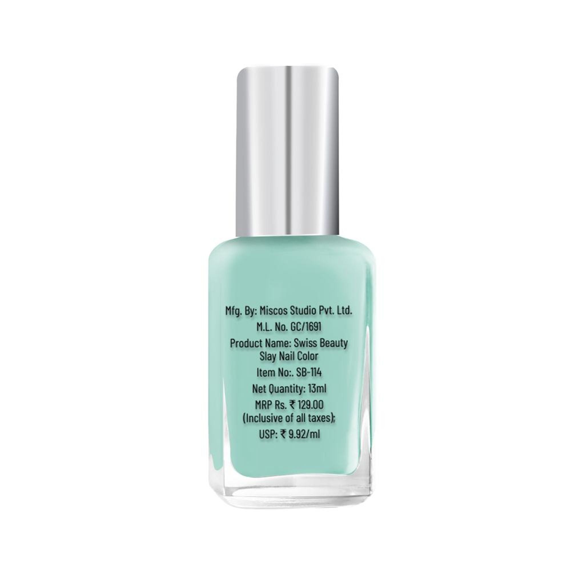 Swiss Beauty Slay Nail Color Ultra Shine Formulation - 43 Tropical Green | Grab2Buy