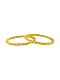 Gold-Polished Alloy Golden Wire Design Bangle Set - The Pari | Grab2Buy