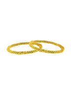 Gold-Polished Alloy Golden Wire Design Bangle Set - The Pari | Grab2Buy