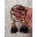 MS Fashion India Gold Color With Black Pearls, Threads, And Jhumkas Bangles | Grab2Buy