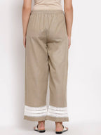 Myshka Women's Trendy Grey Cotton Solid Casual Trouser | Grab2Buy
