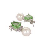 Nuyug Green Emerald Elegance Anti Tarnish Studs | Grab2Buy