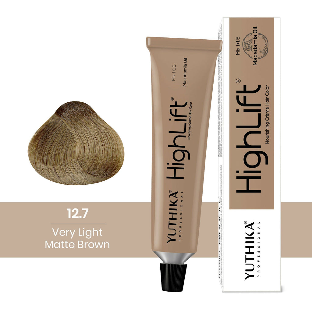 Yuthika Professional High lift Creme Hair Colour 12.7 Very Light Matte Brown | Grab2Buy